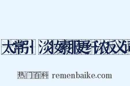 太常引·淡妆素服更纤浓反义词是什么意思的图片